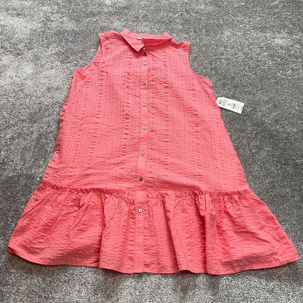 Time & True Blouse Button Up Shirt Womes XXL 20 Pink sleeveless New NWT Ladies